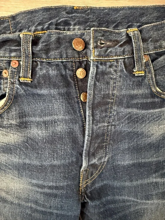 Levi’s 501 XX Men’s Jeans W31 L32 Dark Wash Button Fly Straight Leg Denim - Picture 4 of 12